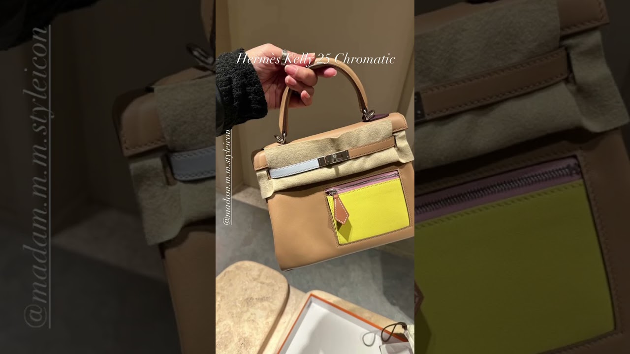 Hermes Kelly Colormatic 25 Swift Chai /Lime / Blue Brume / Cassis