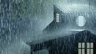 Heavy Thunderstorm Sounds for Sleeping ⚡ Torrential Rainstorm & Intense Thunder on Stormy Night