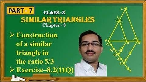 CONSTRUCTION OF A SIMILAR TRIANGLE//SIMILAR TRIANGLES//EXERCISE 8.2(11Q)