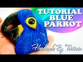 🐦Blue Parrot from Polymer Clay tutorial🐦Мастер-класс:Синий Ара из Полимерной Глины🐦DIY🐦БРОШЬ АРА