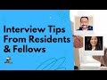 residency interview Top questions and responses from resident/fellow