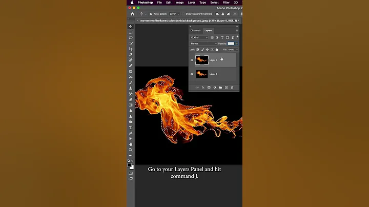 How to Cut Out Flames in Photoshop 🔥 #shorts