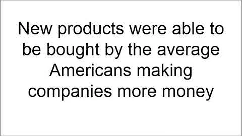 The economic boom of the 1920's