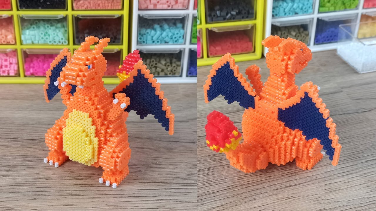 Artkal Perler Beads Pattern 3D Pokemon Charizard YouTube