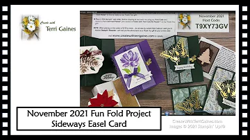 November 2021 Fun Fold Project  -  Sideways Easel Card