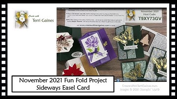 November 2021 Fun Fold Project  -  Sideways Easel Card