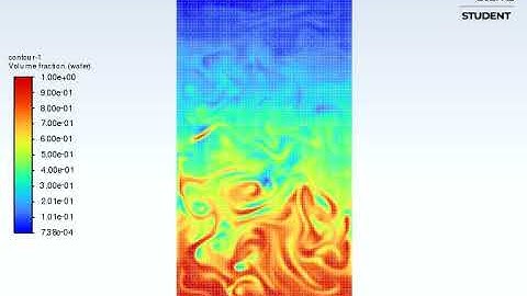 Simulation of Two phase liquids (Refined Mesh) using Ansys Fluent