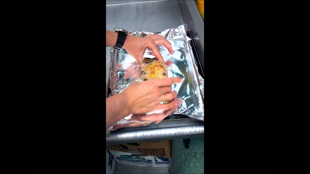 how to split and oven cook a lobster tail - YouTube
