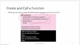 6- python :Functions (user defined functions)