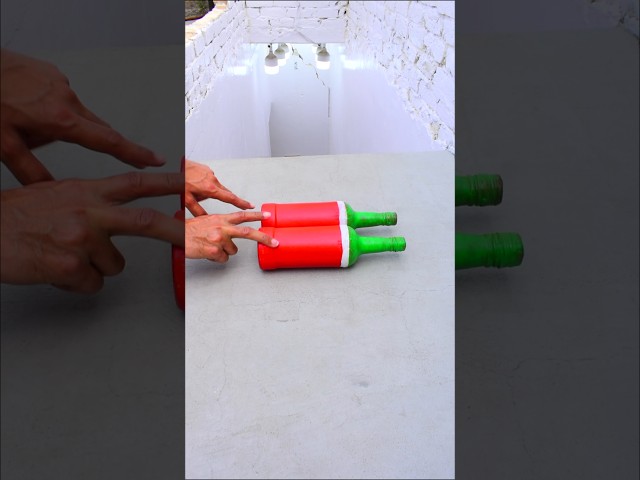 Breaking glass bottle ⚠️🔥 Crushing Crunchy & Soft Things #shorts #asmr #satisfying