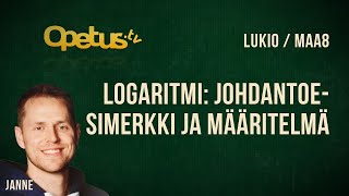 Logaritmi: johdantoesimerkki ja määritelmä