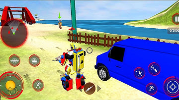 Firefighter Robot Transforming Truck Rescue and Destroy Enemies - Android Gameplay