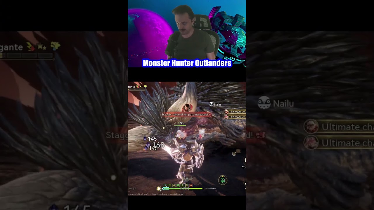 Defeating Nergigante w/ @UZU_MH as Arkaya w Lance! | Monster Hunter Outlanders | Beta | Mobile #ad