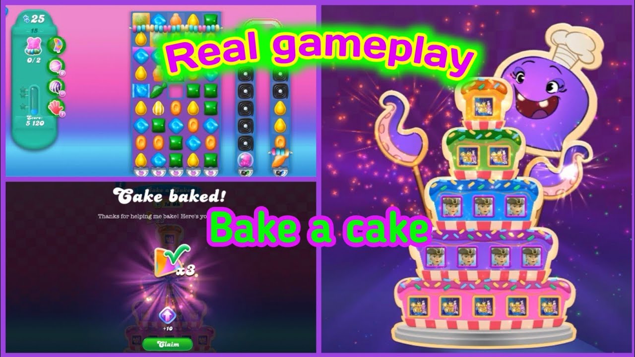 Baking a big cake candy crush soda saga please subscribe candycrushraj