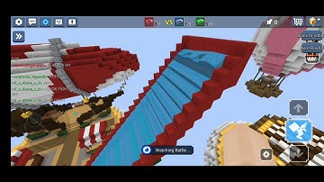 Building Large swimming pool in Bedwars (Blockmango)