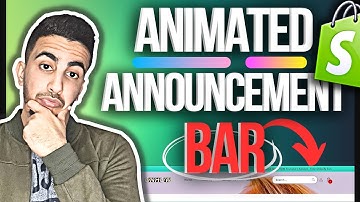 How To Add Animated Background To Announcement Bar In Shopify