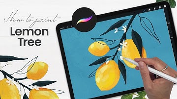 How To Draw a Lemon Tree In Procreate • Easy iPad Art Tutorial