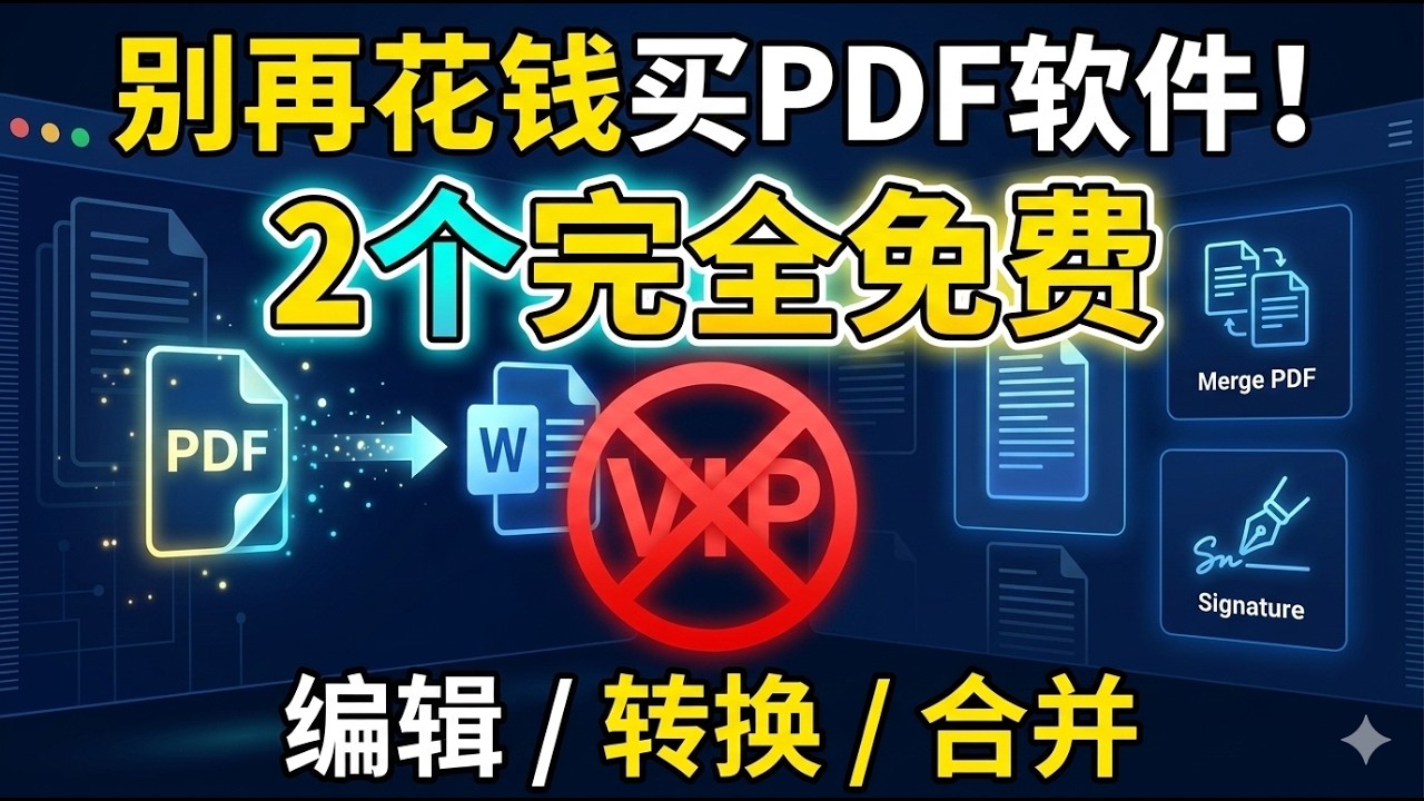 别再花钱买PDF软件了！这2个免费工具太强了