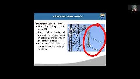 EPTS - Lecture 14: Types of Overhead insulators || Voltage distribution across string of insulators