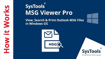Analyze, Print & Search Content of Outlook MSG Files