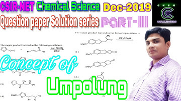 CSIR - NET Chemical Science December - 2019 Question Paper Solution Series ( PART - III)