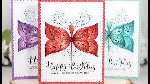 Unity Quick Tip: Glittery Butterfly Card with Popped up Detail