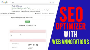 Web Based SEO Optimizer with Web Annotations c# asp.net Project