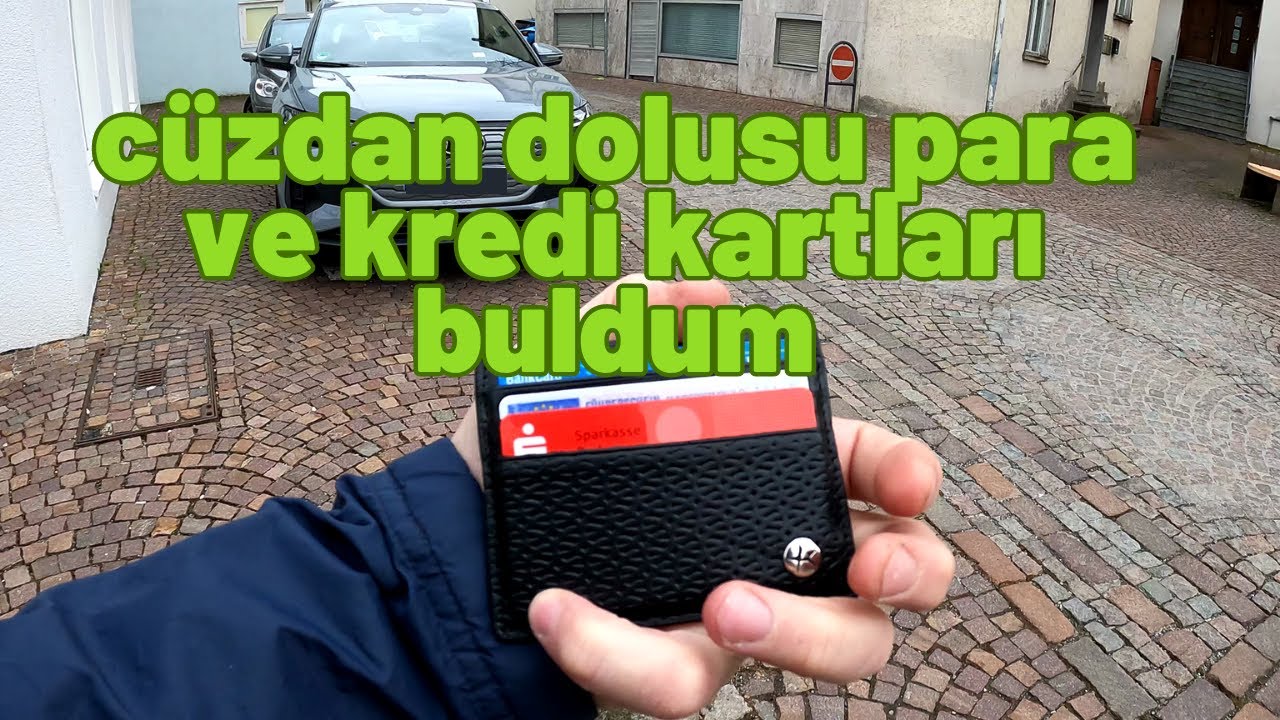 para dolusu cüzdan buldum kredi kartları ve daha neler var - YouTube