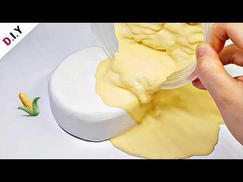 <strong>SLIME</strong>) 우블렉슬라임에 스노우매직 한통 섞기🌽 | 액괴 실험 | Oobleck <strong>Slime</strong> + Snow <strong>Magic</strong>  澱粉スライム+クレイ