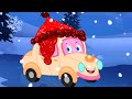 маленькие снежинки | рождественская музыка | мультики | Little Red Car Russia | детские песни