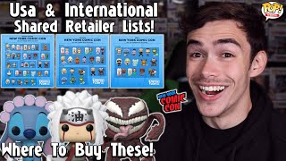 Where To Get Nycc 2021 Funko Pops | USA & International Shared Retailer List Guide! screenshot 2