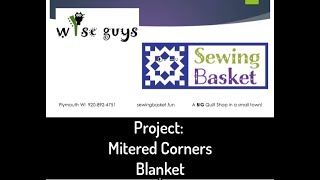 Project: Mitered Baby Blanket - use Cuddle, cotton or gauze to make this simple baby blanket
