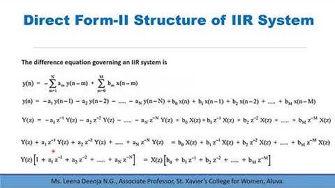 Realization of Digital Filters Part 1