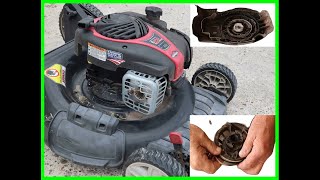 Lawnmower Starter Recoil Rope How to Fix Repair on Briggs & Stratton