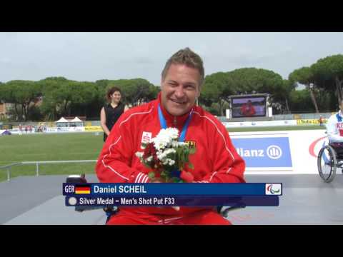 Men's shot put F33 | Victory Ceremony | 2016 IPC Athletics European Championships Grosseto