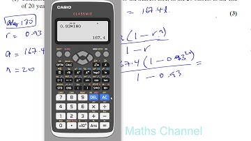 EDEXCEL IAL C12 JAN 2017 Q14c  Sum of Geometric Series