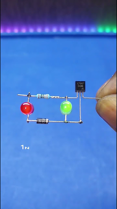 proyek sederhana ||proyek transistor bc547 || indikator pengisian baterai penuh #shorts