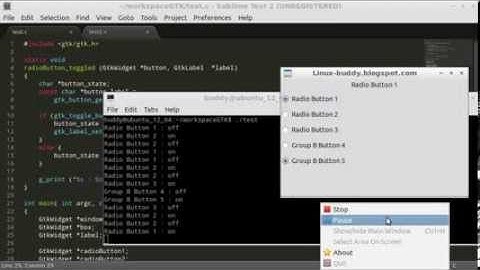 GTK+ example: handle "toggled" signal of RadioButton