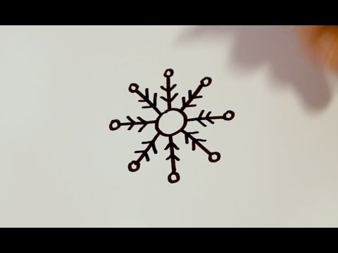 How to Draw a Cartoon Snowflake - YouTube