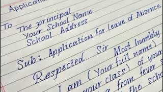 Application for leaves of Absence Handwriting | Letter for Absence Applications Handwriting