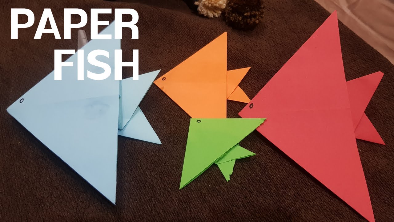 Paper Fish |how to make paper fish |paper art and craft for kids