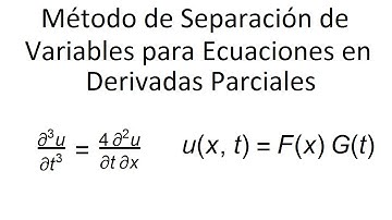 Método de Separación de Variables para Ecuaciones en Derivadas Parciales 1