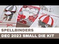 266 spellbinders december 2023 small die kit  3d embossing folder  card inspirations