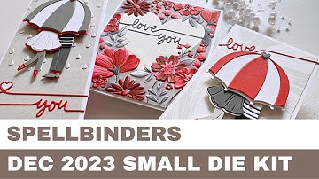 #266 Spellbinders December 2023 Small Die Kit & 3D Embossing Folder - Card Inspirations