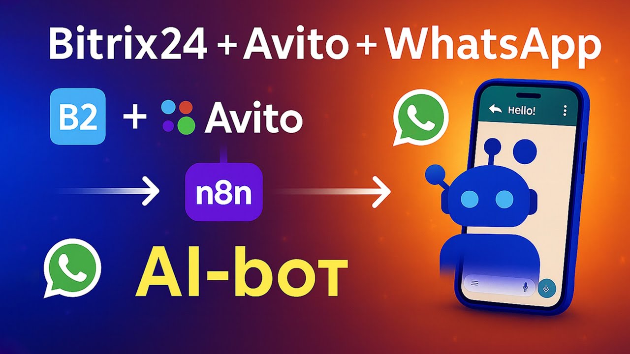 ? Как связать Avito, WhatsApp и Bitrix24 через AI-бота (полный кейс)