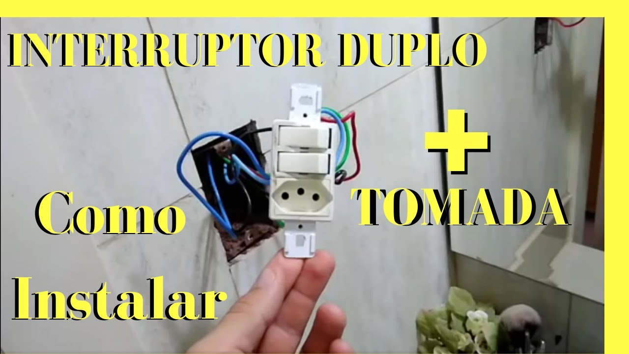Interruptor Duplo com Tomada Como Fazer Ligação Elétrica na Prática YouTube Interruptor Duplo com Tomada Como Fazer Ligação Elétrica na Prática YouTube