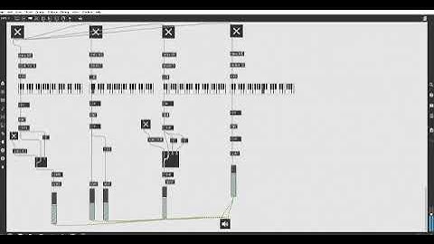 maxmsp patch / midi to frequency / Gswitch / serialism