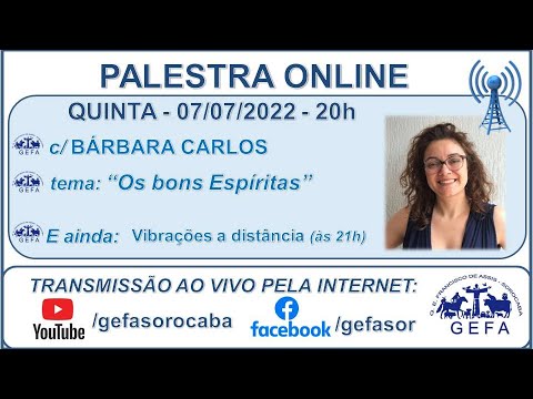 Assista: Bate-papo online - c/ B�?RBARA CARLOS (07/07/2022)