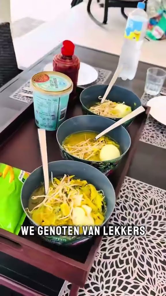 Lunchen op eigen terras