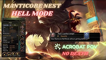 Manticore Nest Hell Mode | Dragon Nest Classic [Acrobat POV]